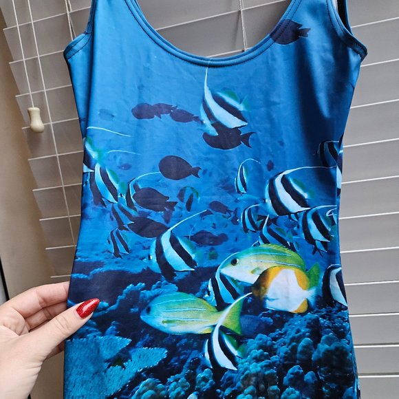 Fish BlackMilk Bodycon Dress - Picture 1 of 4